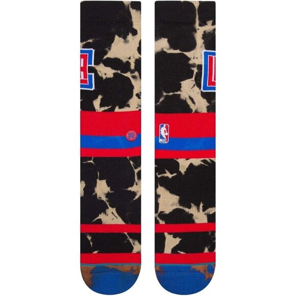 Stance Mens Los Angeles Clippers Acid Wash Jersey Crew Socks Red Size Medium - Picture 2 of 3